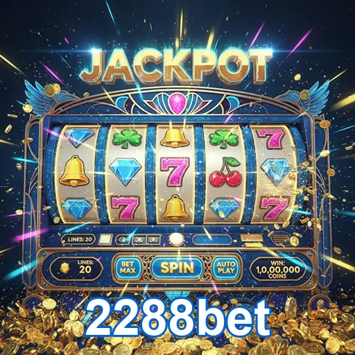 Imagem de caça-níqueis do site 2288bet, com cores vibrantes e tema de jogos de slots online.
